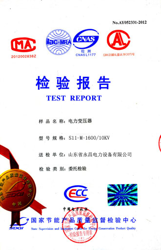 南京电力变压器检测合格报告